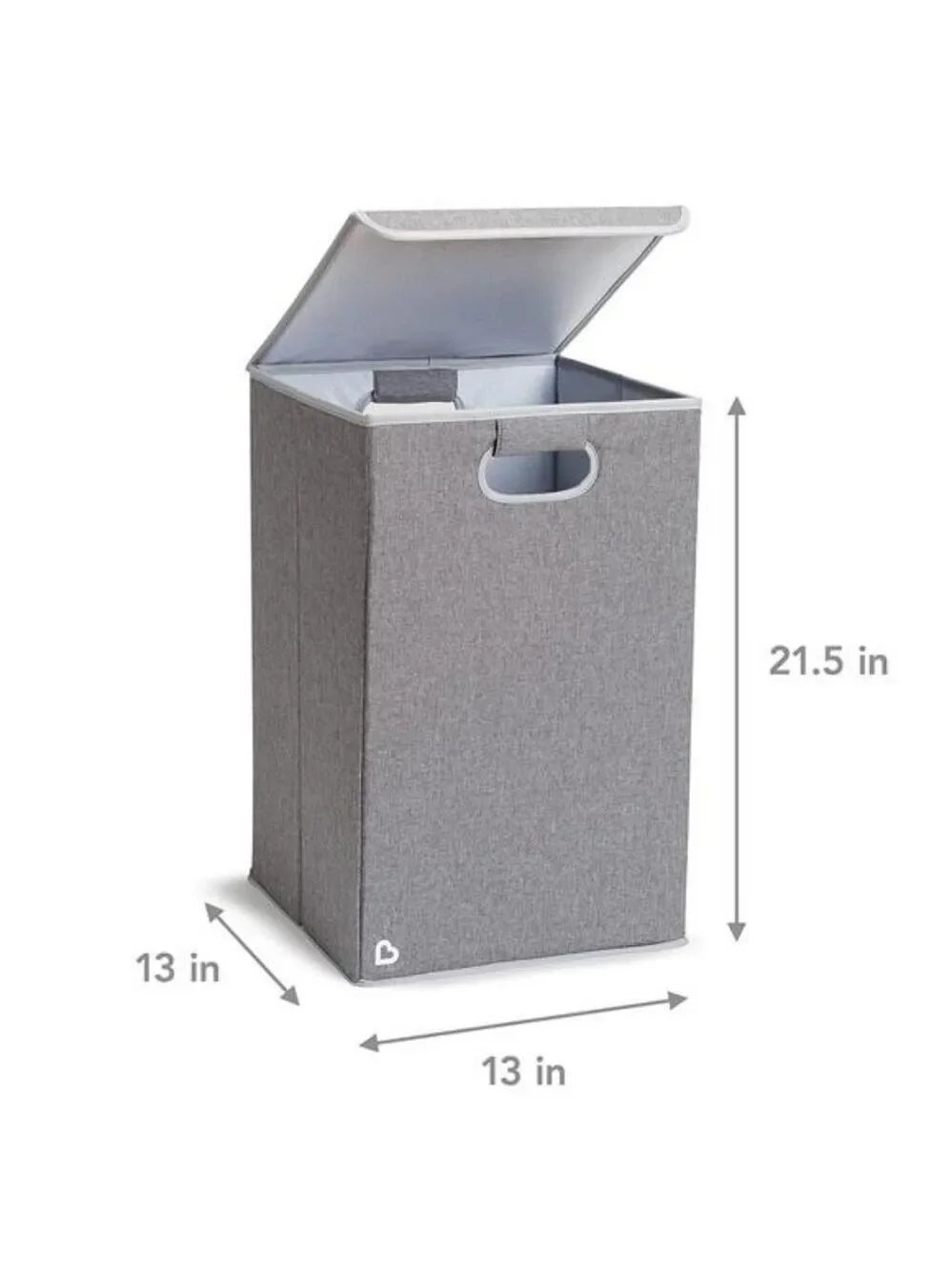 Large Baby Laundry Hamper with Lid and Portable Diaper Caddy Organizer Grey